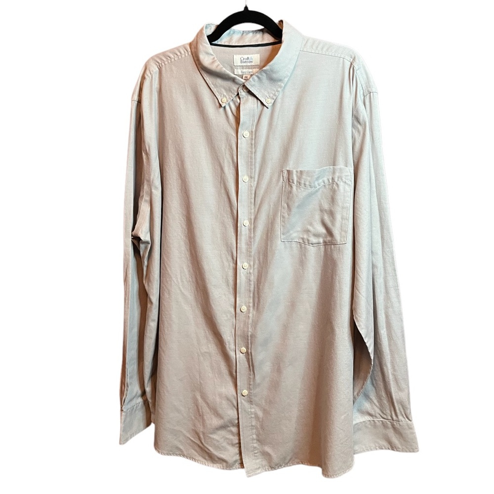 Croft & Barrow men’s button down long sleeve shirt, size XXL with front pocket